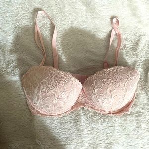 PINK Victoria’s Secret Pink Lace Push Up Bra 34D